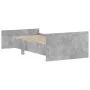 Concrete gray engineered wood bed frame 90x190 cm by , Beds and slatted bases - Ref: Foro24-835942, Price: 81,07 €, Discount: %