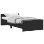 Estructura de cama madera de ingeniería negra 90x190 cm de , Camas y somieres - Ref: Foro24-835940, Precio: 74,71 €, Descuent...