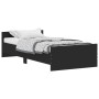 Schwarzer Bettrahmen aus Holzwerkstoff, 90 x 190 cm von , Betten und Lattenroste - Ref: Foro24-835940, Preis: 75,66 €, Rabatt: %