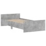 Concrete gray engineered wood bed frame 90x200cm by , Beds and slatted bases - Ref: Foro24-835928, Price: 94,66 €, Discount: %