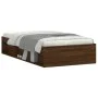 Estructura de cama roble marrón 90x200 cm de , Camas y somieres - Ref: Foro24-3203830, Precio: 146,48 €, Descuento: %