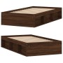 Estructura de cama roble marrón 90x200 cm de , Camas y somieres - Ref: Foro24-3203830, Precio: 148,82 €, Descuento: %