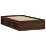 Estructura de cama roble marrón 90x200 cm de , Camas y somieres - Ref: Foro24-3203830, Precio: 146,48 €, Descuento: %