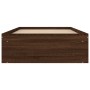 Estructura de cama roble marrón 90x200 cm de , Camas y somieres - Ref: Foro24-3203830, Precio: 148,82 €, Descuento: %