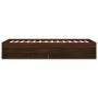 Estructura de cama roble marrón 90x200 cm de , Camas y somieres - Ref: Foro24-3203830, Precio: 146,48 €, Descuento: %
