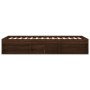 Estructura de cama roble marrón 90x200 cm de , Camas y somieres - Ref: Foro24-3203830, Precio: 148,82 €, Descuento: %