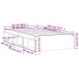 Estructura de cama roble marrón 90x200 cm de , Camas y somieres - Ref: Foro24-3203830, Precio: 146,48 €, Descuento: %