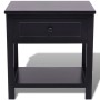 Mesita de noche de madera negro de vidaXL, Mesitas de noche - Ref: Foro24-242872, Precio: 48,97 €, Descuento: %