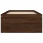 Brown oak bed frame 75x190 cm by , Beds and slatted bases - Ref: Foro24-3203851, Price: 110,84 €, Discount: %