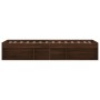 Brown oak bed frame 75x190 cm by , Beds and slatted bases - Ref: Foro24-3203851, Price: 112,99 €, Discount: %