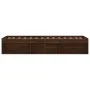 Brown oak bed frame 75x190 cm by , Beds and slatted bases - Ref: Foro24-3203851, Price: 110,84 €, Discount: %