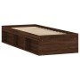 Estructura de cama roble marrón 75x190 cm de , Camas y somieres - Ref: Foro24-3203851, Precio: 112,99 €, Descuento: %