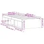 Brown oak bed frame 75x190 cm by , Beds and slatted bases - Ref: Foro24-3203851, Price: 110,84 €, Discount: %