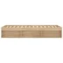 Sonoma oak bed frame 90x200 cm by , Beds and slatted bases - Ref: Foro24-3203826, Price: 110,58 €, Discount: %