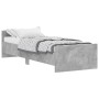Concrete gray engineered wood bed frame 75x190 cm by , Beds and slatted bases - Ref: Foro24-835949, Price: 79,12 €, Discount: %