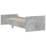 Concrete gray engineered wood bed frame 75x190 cm by , Beds and slatted bases - Ref: Foro24-835949, Price: 79,12 €, Discount: %