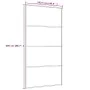 ESG Schiebetür Glas und weißes Aluminium 102,5x205 cm von , Türen für zu Hause - Ref: Foro24-151665, Preis: 187,42 €, Rabatt: %