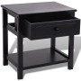 Mesita de noche de madera negro de vidaXL, Mesitas de noche - Ref: Foro24-242872, Precio: 48,97 €, Descuento: %