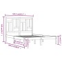 Solid pine wood bed frame 160x200 cm by , Beds and slatted bases - Ref: Foro24-3104553, Price: 130,20 €, Discount: %