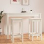 Hohe Hocker, 2 Stück, massives weißes Kiefernholz, 40 x 40 x 78 cm von , Essstühle - Ref: Foro24-822138, Preis: 120,76 €, Rab...