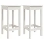 Hohe Hocker, 2 Stück, massives weißes Kiefernholz, 40 x 40 x 78 cm von , Essstühle - Ref: Foro24-822138, Preis: 125,72 €, Rab...