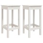 Hohe Hocker, 2 Stück, massives weißes Kiefernholz, 40 x 40 x 78 cm von , Essstühle - Ref: Foro24-822138, Preis: 120,76 €, Rab...