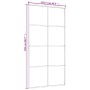 Schiebetür aus ESG-Glas und weißem Aluminium, 102,5 x 205 cm von , Türen für zu Hause - Ref: Foro24-151677, Preis: 184,10 €, ...