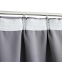Cortinas opacas con ganchos 2 piezas gris 140x245 cm