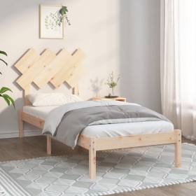 Estructura de cama individual de madera maciza 90x190 cm