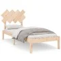 Solid wood single bed frame 90x190 cm by , Beds and slatted bases - Ref: Foro24-3104833, Price: 78,08 €, Discount: %