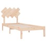 Solid wood single bed frame 90x190 cm by , Beds and slatted bases - Ref: Foro24-3104833, Price: 80,21 €, Discount: %