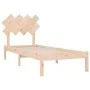 Solid wood single bed frame 90x190 cm by , Beds and slatted bases - Ref: Foro24-3104833, Price: 78,08 €, Discount: %