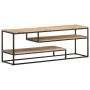 Massiver TV-Schrank aus rauem Mangoholz, 130 x 30 x 45 cm von , TV-Möbel - Ref: Foro24-321623, Preis: 150,94 €, Rabatt: %