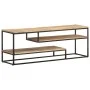 Solid rough mango wood TV cabinet 130x30x45 cm by , TV Furniture - Ref: Foro24-321623, Price: 148,43 €, Discount: %