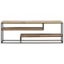 Massiver TV-Schrank aus rauem Mangoholz, 130 x 30 x 45 cm von , TV-Möbel - Ref: Foro24-321623, Preis: 150,94 €, Rabatt: %