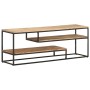Massiver TV-Schrank aus rauem Mangoholz, 130 x 30 x 45 cm von , TV-Möbel - Ref: Foro24-321623, Preis: 150,94 €, Rabatt: %