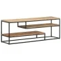 Solid rough mango wood TV cabinet 130x30x45 cm by , TV Furniture - Ref: Foro24-321623, Price: 148,43 €, Discount: %