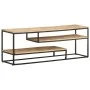 Solid rough mango wood TV cabinet 130x30x45 cm by , TV Furniture - Ref: Foro24-321623, Price: 148,43 €, Discount: %