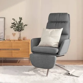 Relaxation armchair with footrest in light gray fabric by , Armchairs - Ref: Foro24-3097524, Price: 133,98 €, Discount: %