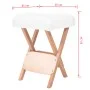 Folding massage stool, 12 cm thick with 2 white headrests. by vidaXL, massage chairs - Ref: Foro24-110146, Price: 62,41 €, Di...