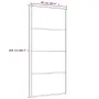 ESG-Schiebetür aus weißem Glas und Aluminium, 90 x 205 cm von , Türen für zu Hause - Ref: Foro24-151661, Preis: 180,63 €, Rab...