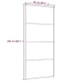 ESG-Schiebetür aus weißem Glas und Aluminium, 90 x 205 cm von , Türen für zu Hause - Ref: Foro24-151661, Preis: 171,30 €, Rab...