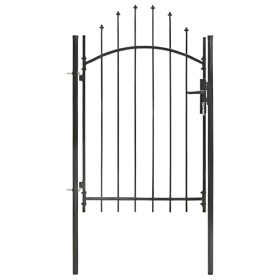 Black steel garden gate 1x2 m by vidaXL, garden gates - Ref: Foro24-143060, Price: 134,48 €, Discount: %