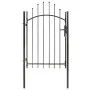 Black steel garden gate 1x2 m by vidaXL, garden gates - Ref: Foro24-143060, Price: 147,38 €, Discount: %