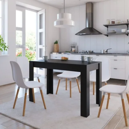 Black plywood dining table 120x60x76 cm by , Kitchen and dining tables - Ref: Foro24-800433, Price: 75,19 €, Discount: %