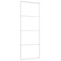 Puerta corredera ESG vidrio y aluminio blanca 76x205 cm de , Puertas para el hogar - Ref: Foro24-151657, Precio: 185,34 €, De...