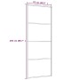 Puerta corredera ESG vidrio y aluminio blanca 76x205 cm de , Puertas para el hogar - Ref: Foro24-151657, Precio: 185,34 €, De...