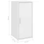 White chipboard shoe rack 32x35x70 cm by , Shoe racks and shoe organizers - Ref: Foro24-808954, Price: 60,61 €, Discount: %