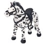 XXL schwarz-weißes stehendes Plüschpferd von vidaXL, Stofftiere - Ref: Foro24-91326, Preis: 99,04 €, Rabatt: %