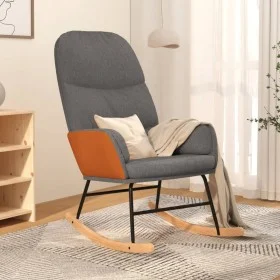 Light gray fabric rocking chair by , Rocking chairs - Ref: Foro24-341042, Price: 119,57 €, Discount: %